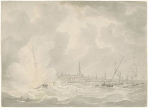 Ontploffing van de boot van Jan van Speijk, 1831 door Anonymous