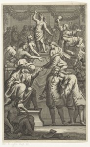 Ontvangst van Cornelis de Bruyn als nieuw lid van de Bentvueghels door Anonymous