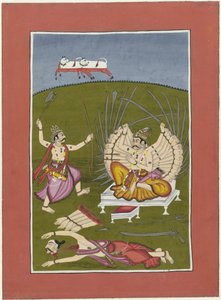 Parasurama (incarnatie van Vishnu als Rama-met-een-bijl)