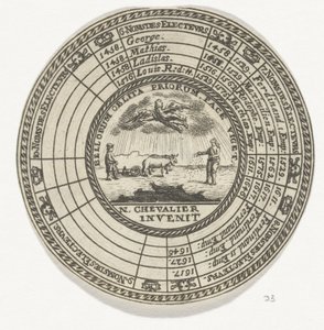 Penning met een embleem en de namen van de Boheemse koningen door Anonymous