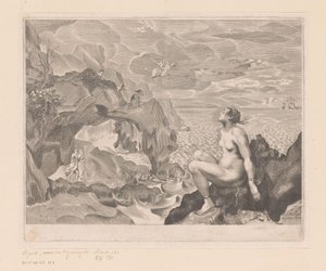Perseus komt Andromeda bevrijden door Anonymous