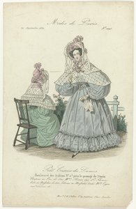 Petit Courrier des Dames, 20 september 1834, No.1095 : Chapeau en Pou de Soi