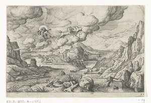 Phaëthon rijdt in de zonnewagen (Landschappen met mythologische en bijbelse voorstellingen)