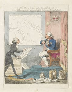 Pitt brengt George III het nieuws over de revolutie in Nederland, 1795 door Anonymous