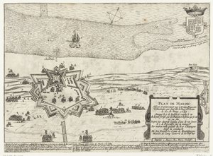 Plattegrond van fort Mardijk, 1645 door Anonymous