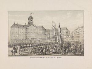 Plechtige intocht van Z.M. Willem III, op 9 april 1861, te Amsterdam door Anonymous