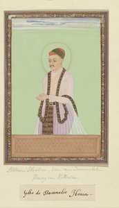 Portret van Sultan Ibrahim, zoon van Bara Malik, regeerde na zijn vader over Golconda door Anonymous