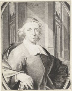 Portret van een onbekende geestelijke, driekwart naar rechts door Anonymous