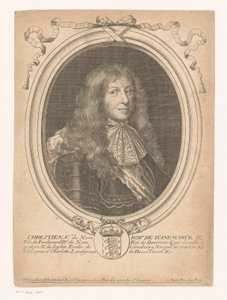 Portret van koning Christiaan V van Denemarken door Anonymous
