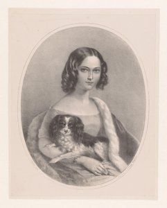 Portret van onbekende vrouw door Anonymous