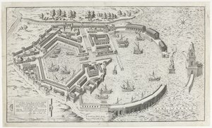 Reconstructie van de antieke haven van Ostia door Anonymous
