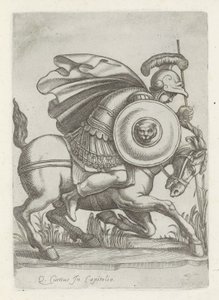 Reliëf met de daad van Marcus Curtius door Anonymous