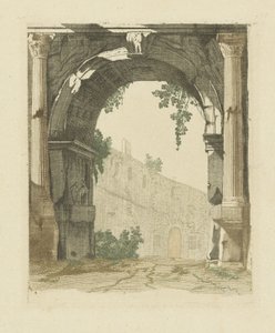 Romeinse poort met stadsmuur