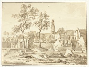 Ruïne te Delft na de buskruitramp, 1654 door Anonymous