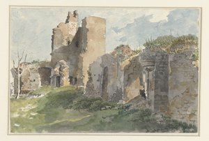 Ruïnes van de Château de Chevreuse door Anonymous