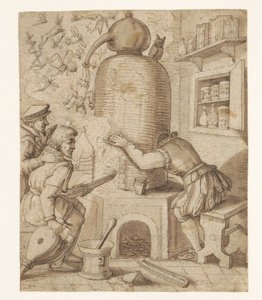 Satire op de alchemie door Anonymous