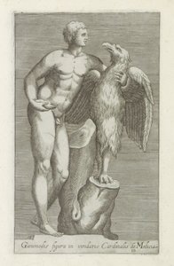 Sculptuur van Jupiter als adelaar met Ganymedes door Anonymous