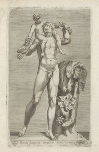 Sculptuur van Silenus met de jonge Bacchus op zijn schouders door Anonymous