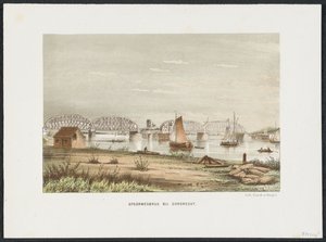 Spoorbrug bij Dordrecht, 1872