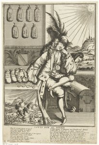 Spotprent op Lodewijk Willem van Baden-Baden, 1705
