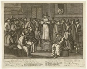 Spotprent op de Engelse Quakers, ca. 1656