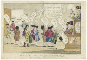 Spotprent op de Engelsen op Sint-Eustatia, 1781 door Anonymous