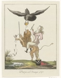 Spotprent op de Hollandse betaling aan Pruisen, 1787