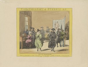 Spotprent op de vrijheid van onderwijs, 1828