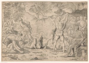 Steniging van de heilige Stefanus door Anonymous