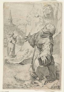 Stigmatisatie van de Heilige Franciscus door Anonymous
