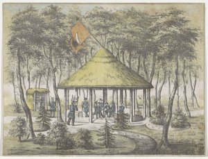 Tempel en tuin te Boekel, 1831 door Anonymous