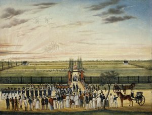 De begrafenis van pater Joannes Vitus Janssen (1803-43) in Paramaribo door Anonymous