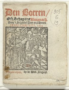 Titelpagina voor: Den Boeren / Oft Schapers Almanach Voor 