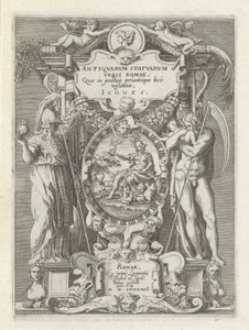 Titelprent met Roma, Minerva en Saturnus door Anonymous