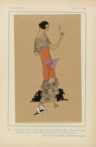 Très Parisien, 1923, No 10: 16.- NONCHALANCE. - Une robe de velours door Anonymous