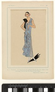 Très Parisien, 1923, No 10: 3.- TIMIDITÉ. - Ce long fourreau... door Anonymous