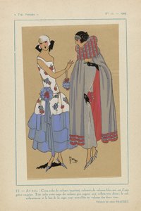 Très Parisien, 1923, No 11: 15. - AU BAL. - Deze fluwelen jurk...