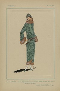 Très Parisien, 1923, No 7: 7. - FRILEUSE. - Très élégant manteau...
