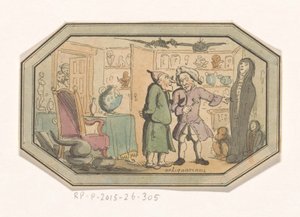 Twee oudheidkundigen in een interieur