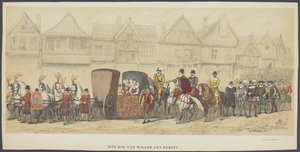 Utrechtse maskerade, plaat e: het hof, 1856 door Anonymous