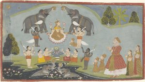 Verering van de godin Devi