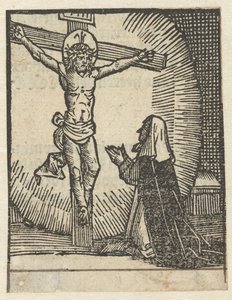 Verschijning van Christus voor non door Anonymous