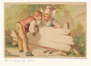 Visitekaartje van Weduwe Joseph van Ishoven, boekhandel te Antwerpen