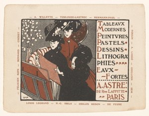 Visitekaartje van kunsthandel Achille Astre te Parijs