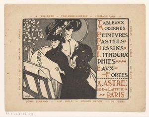 Visitekaartje van kunsthandel Achille Astre te Parijs door Anonymous