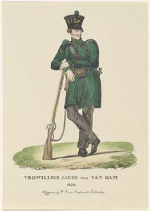 Vrijwillige Jager van Van Dam, 1830 door Anonymous