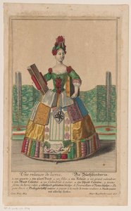 Vrouw met een kostuum van boeken