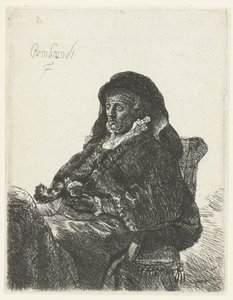 Weduwe met zwarte handschoenen
