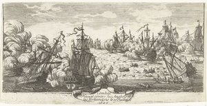 Zeeslag bij Beachy Head, 1690 door Anonymous