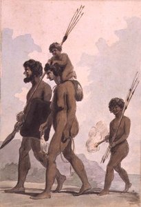 Een familie uit New South Wales, mogelijk door Philip Gidley King (1758-1808), ca. 1788-92 door Anonymous Anonymous